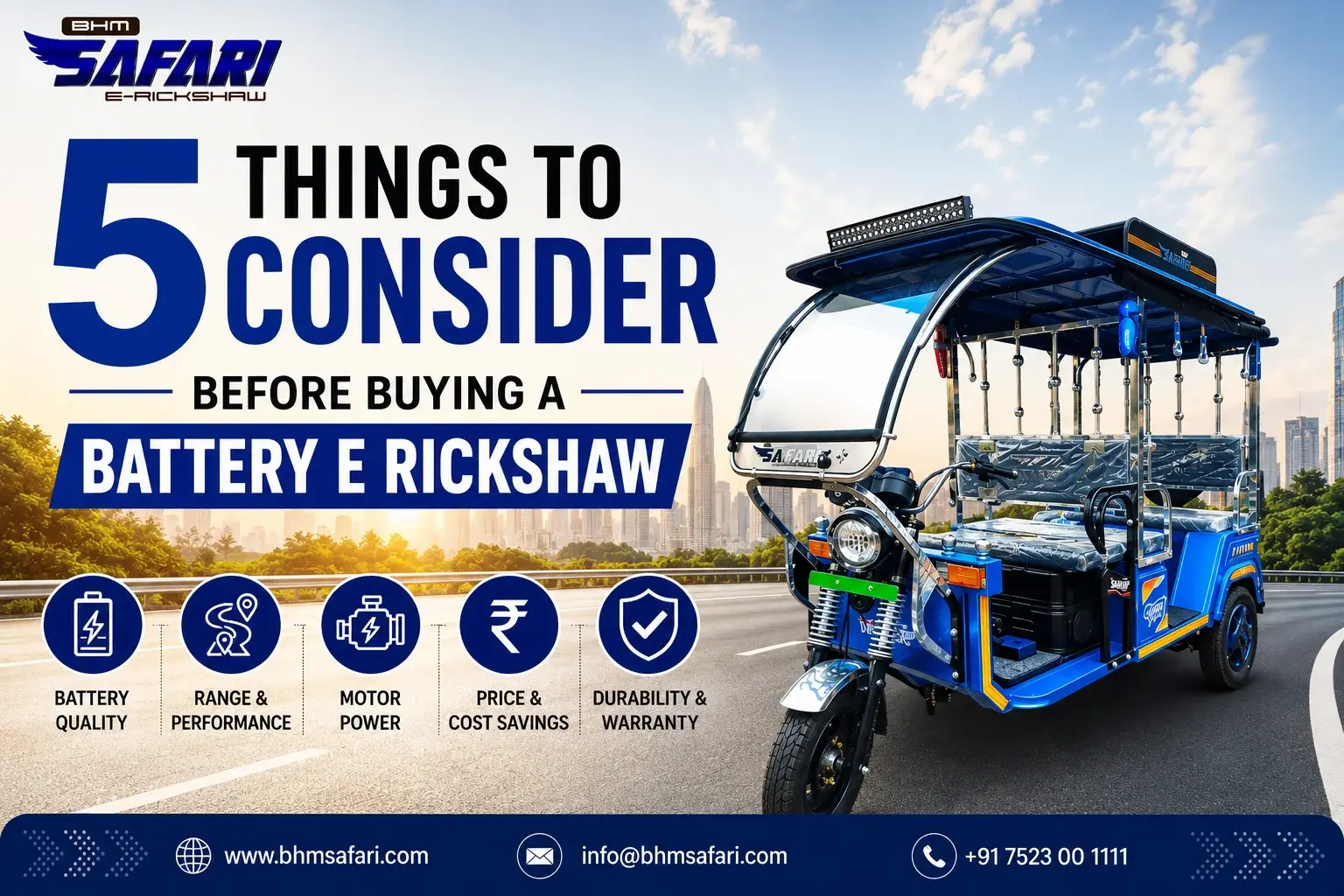 Battery E Rickshaw Manufacturers