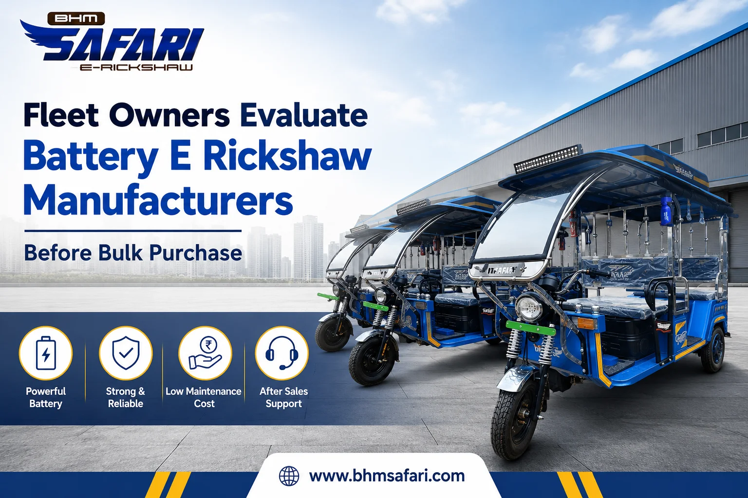 Battery E Rickshaw Manufacturers